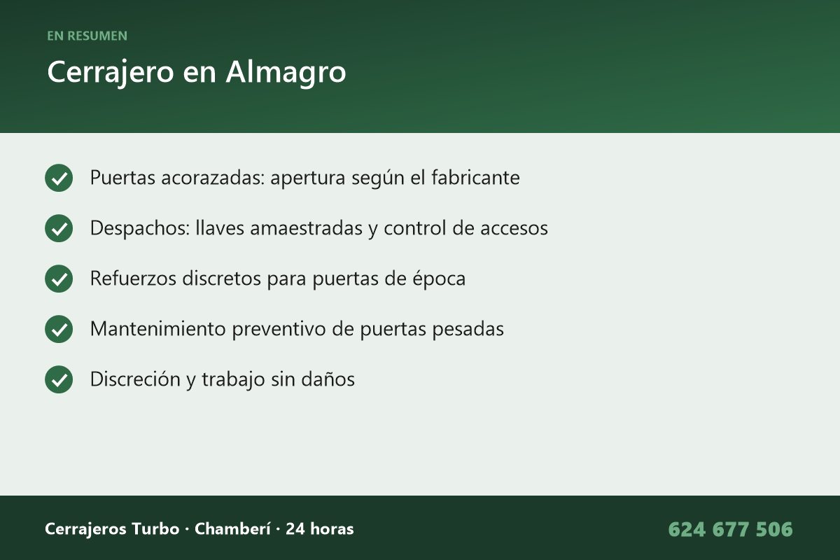 Resumen: Cerrajero en Almagro