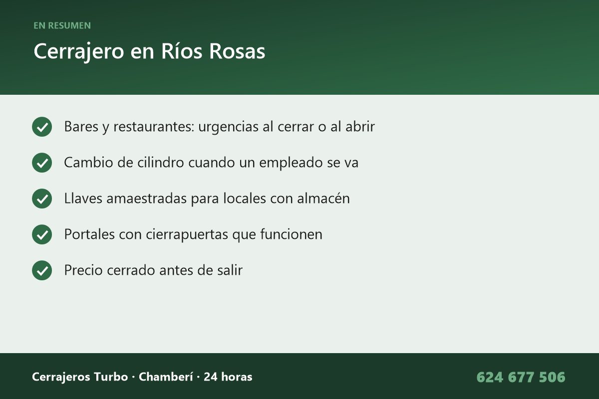 Resumen: Cerrajero en Ríos Rosas
